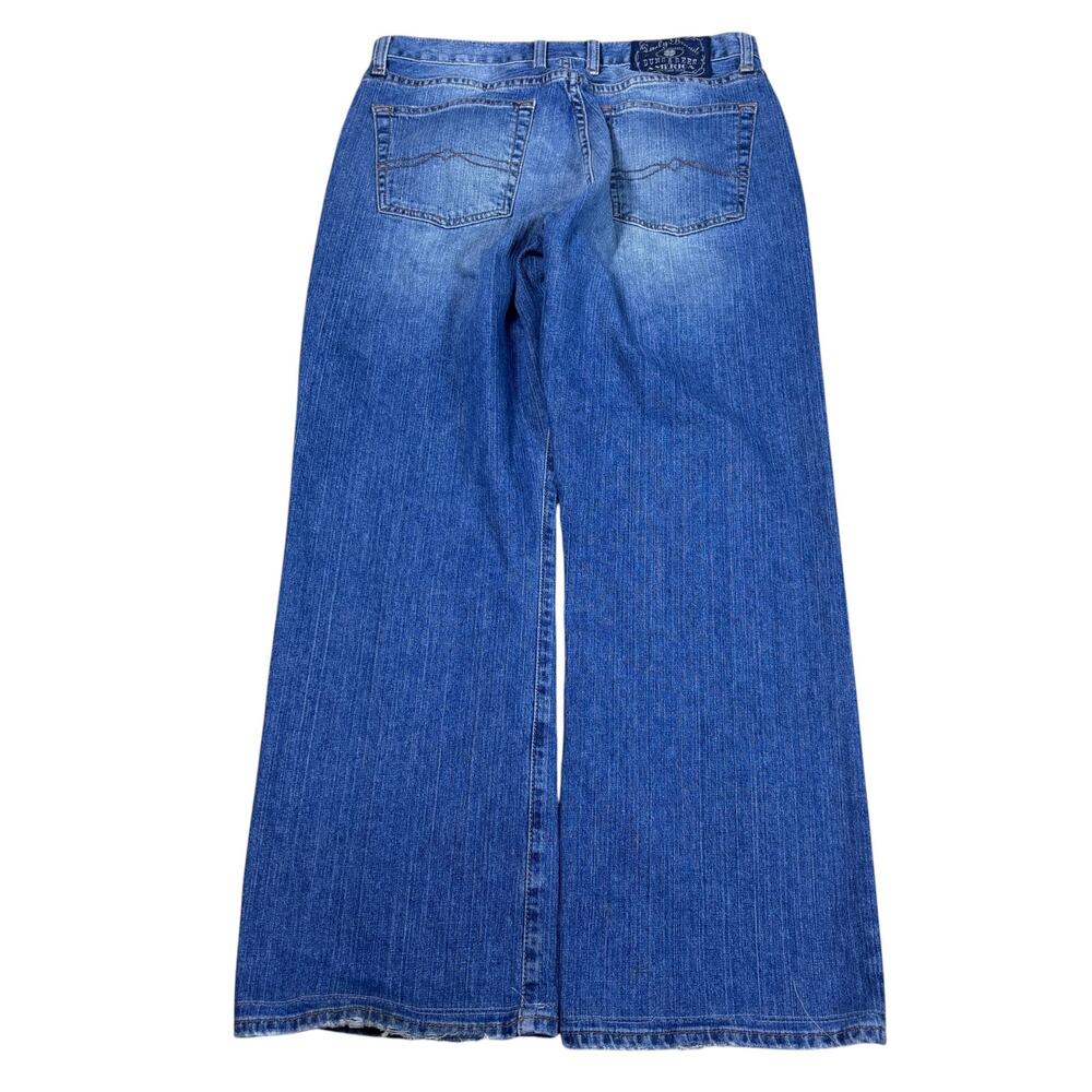 vintage y2k 2000s Lucky Brand Dungarees 32x28 baggy wide leg jeans retro indie